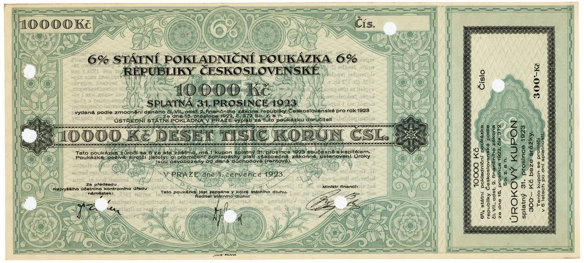 Státní pokladniční poukázky, 1919 - 1939 — 1