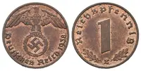 III. říše, 1 Pfennig 1938 E