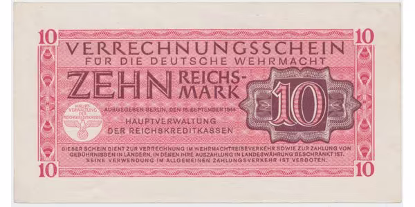 Německo - Wehrmacht, 10 Reichsmark 1944, Ro.513