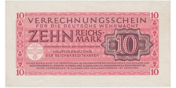 Německo - Wehrmacht, 10 Reichsmark 1944, Ro.513