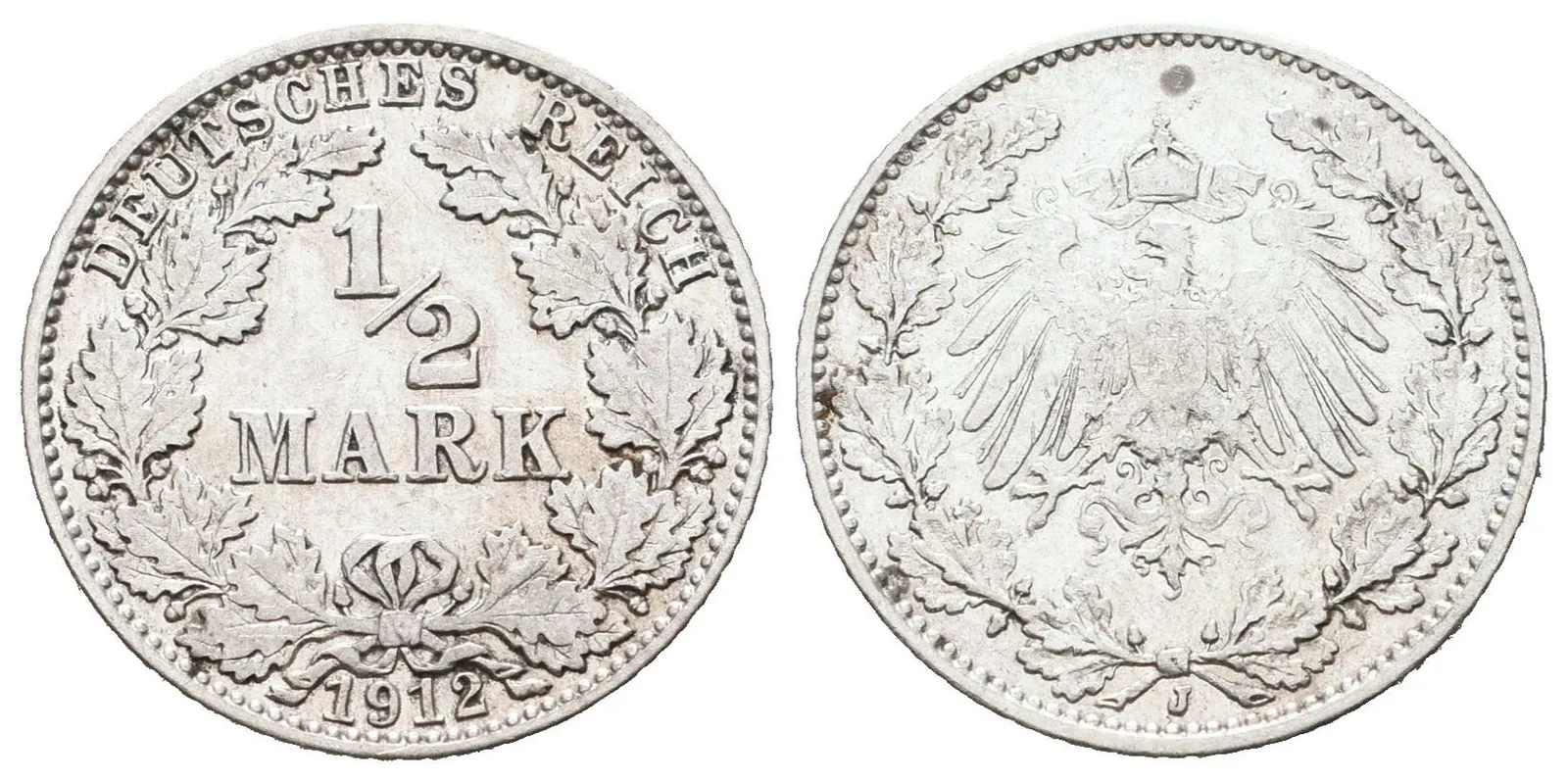 Německé císařství, 1/2 Marka 1912 J