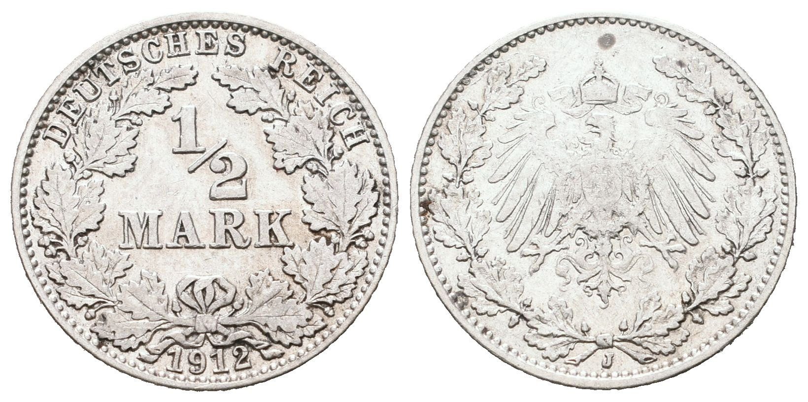 Německé císařství, 1/2 Marka 1912 J