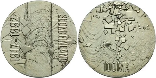 Finsko, 100 Markkaa 1992 - 75. výročí nezávislosti