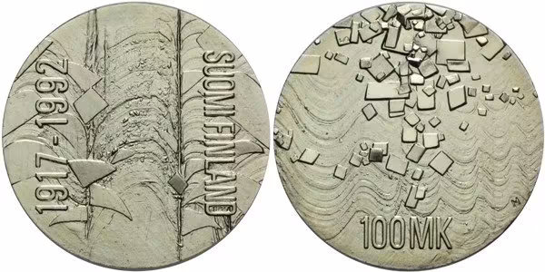 Finsko, 100 Markkaa 1992 - 75. výročí nezávislosti