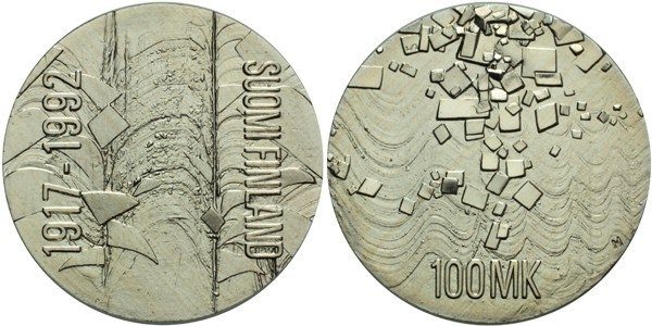 Finsko, 100 Markkaa 1992 - 75. výročí nezávislosti