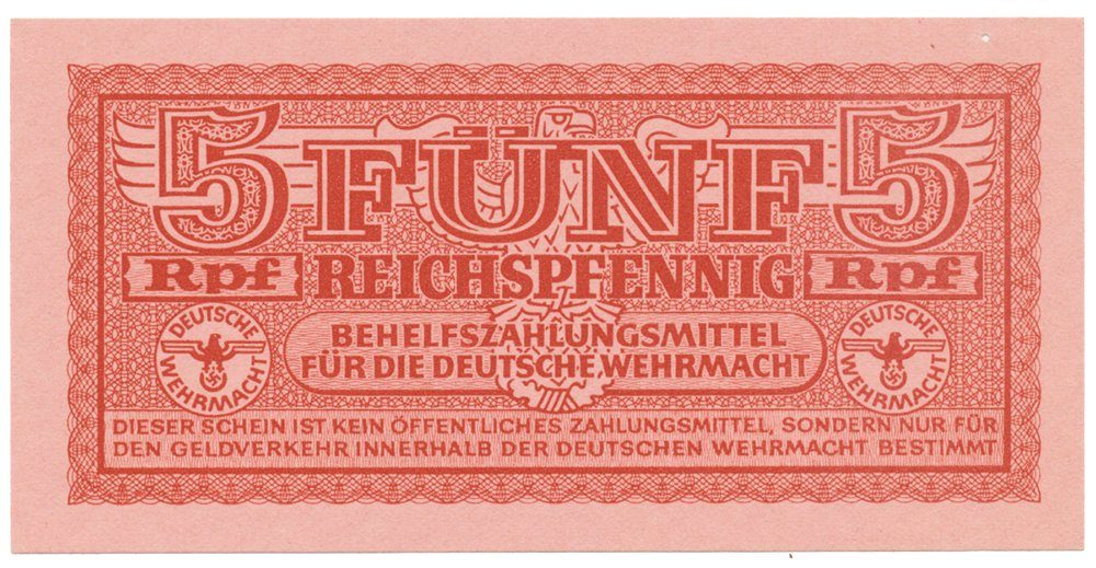 Německo - Wehrmacht, 5 Reichspfennig (1942~1944), Ro.502