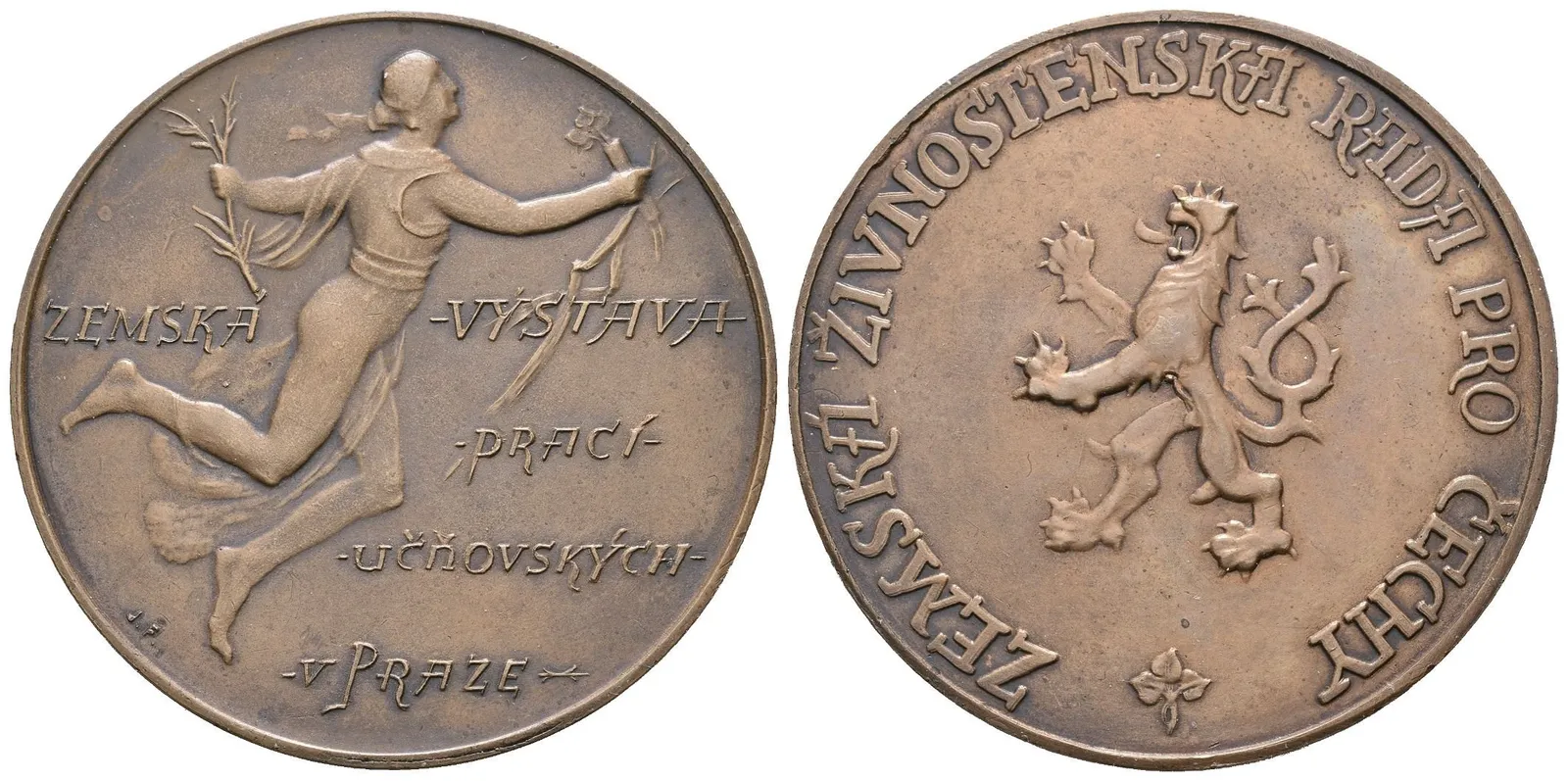 AE Medaile b.l. (J. F.) - Zemská živnostenská rada pro Čechy - Zemská — 1