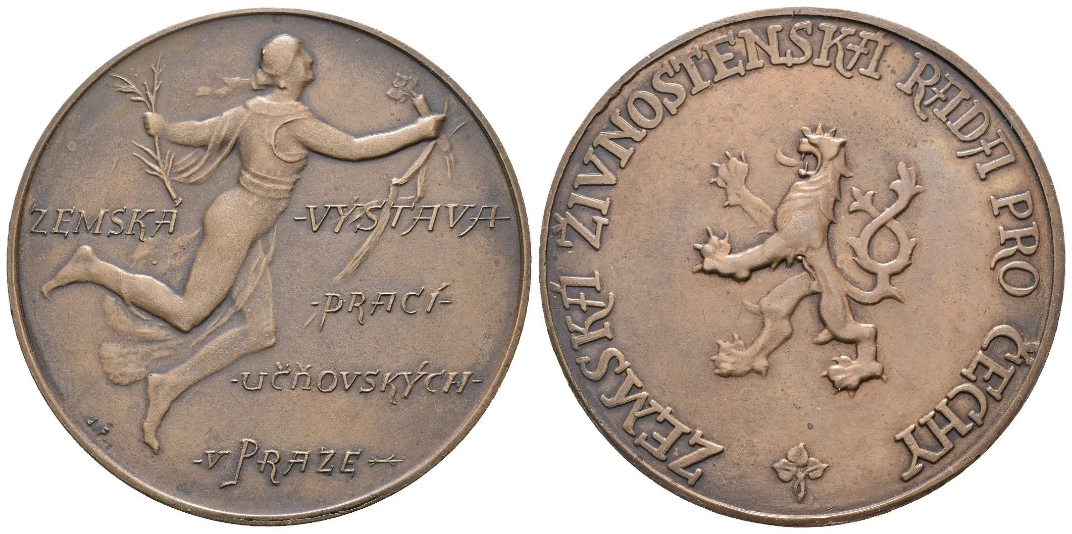 AE Medaile b.l. (J. F.) - Zemská živnostenská rada pro Čechy - Zemská — 1