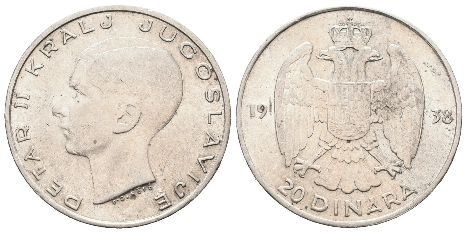 Jugoslávie, 20 Dinar 1938