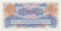 Velká Británie, 5 Shillings (1948), BAF - vojenské vydání, P.M20a - fotografie 2