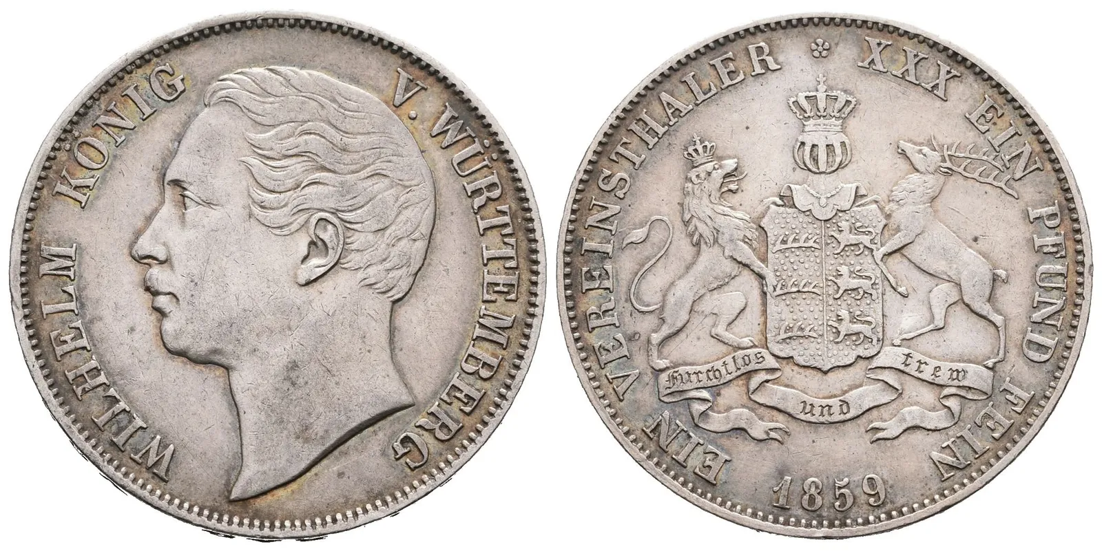 Württemberg, Spolkový tolar 1859