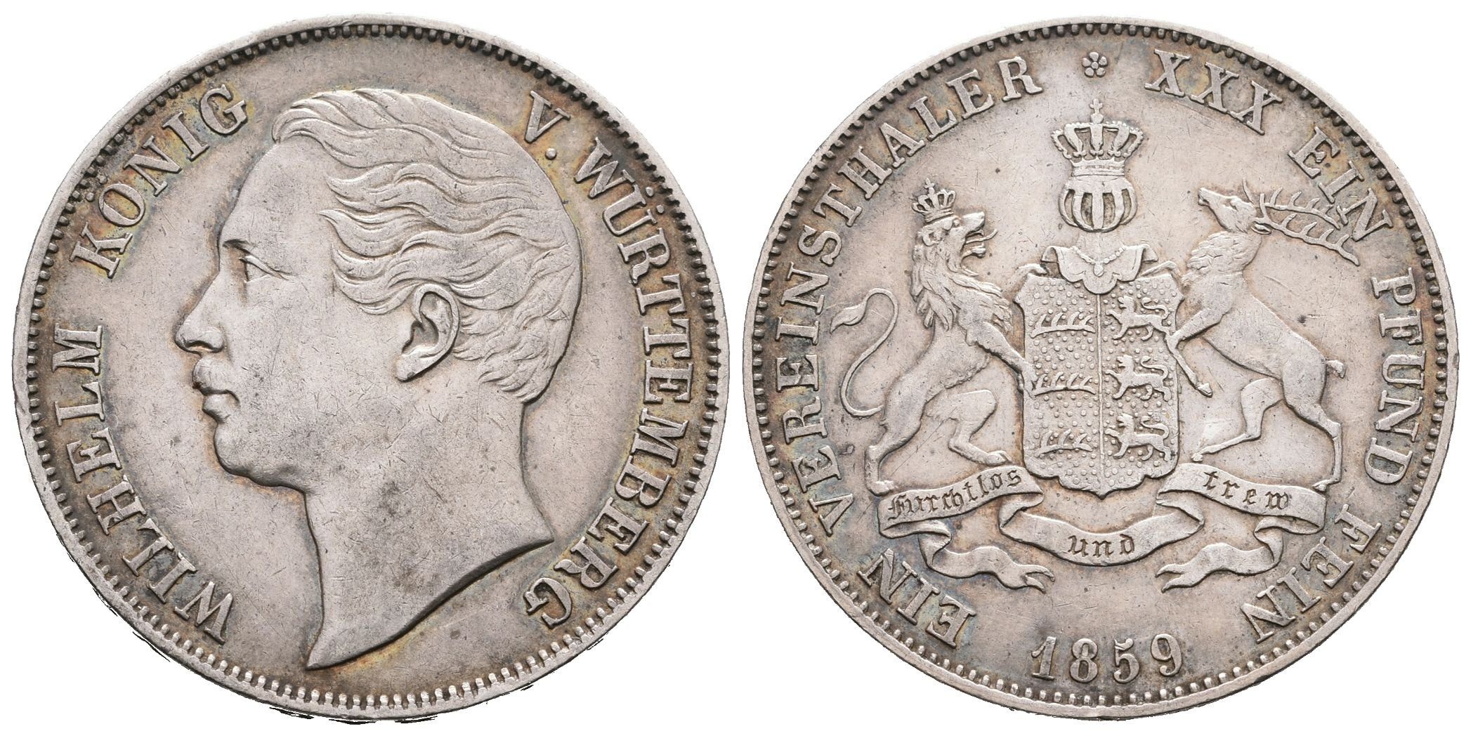 Württemberg, Spolkový tolar 1859