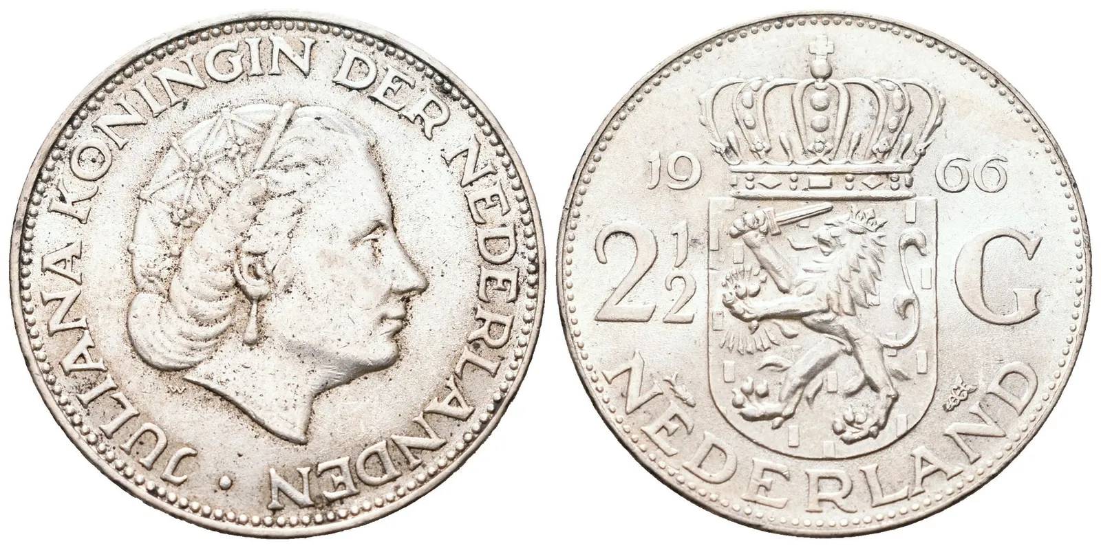 Nizozemí, 2,5 Gulden 1966 - Juliana