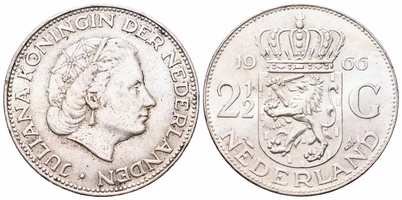 Nizozemí, 2,5 Gulden 1966 - Juliana