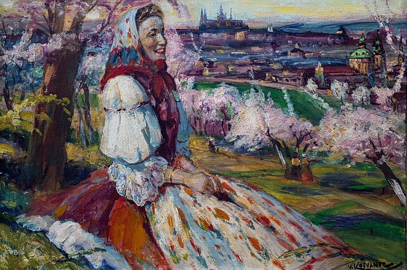 Vlastimil Košvanec: Vlastimil Košvanec (1887 - 1961) - „Jaro (Petřínská stráň)“, 1937