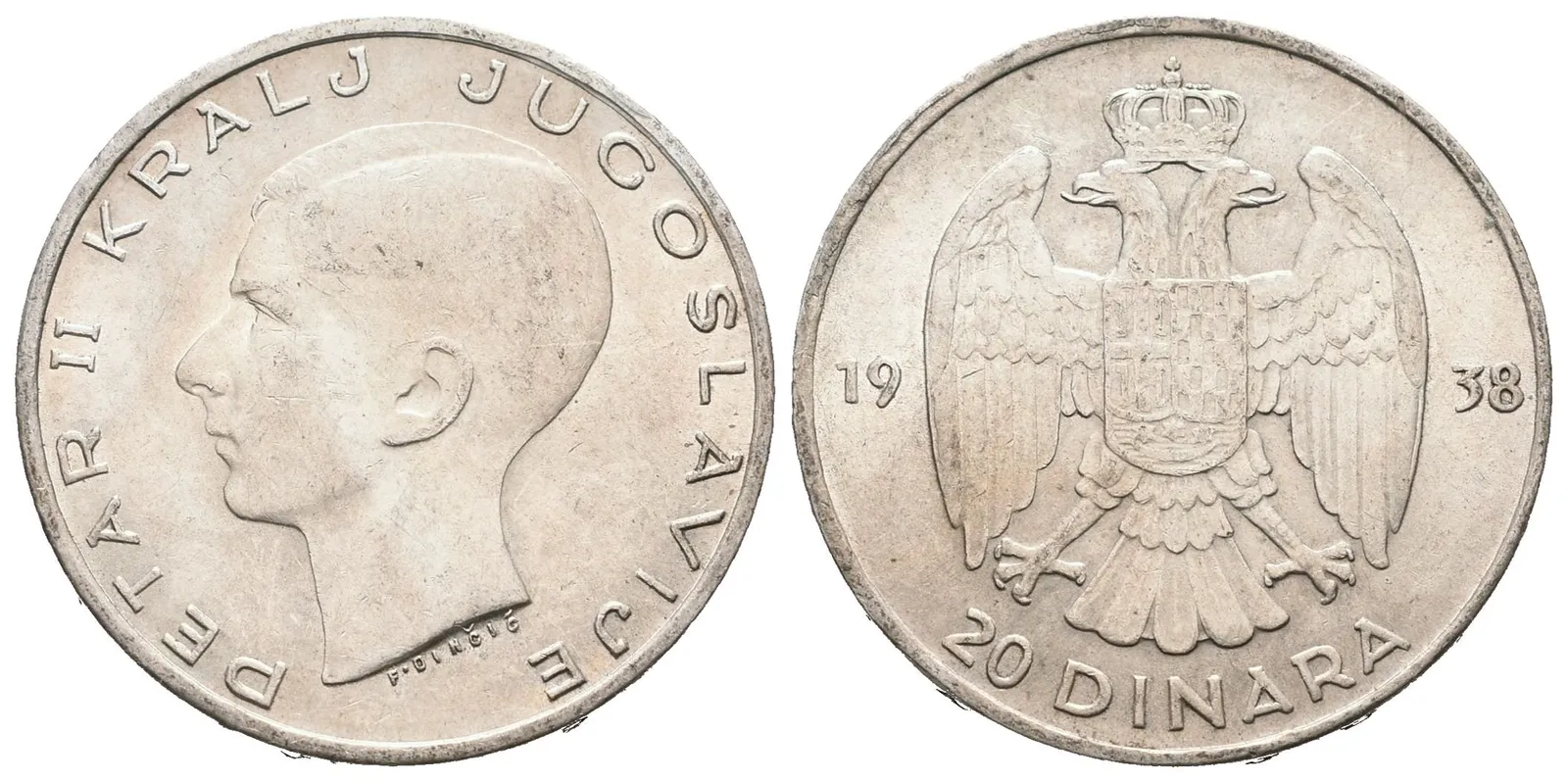 Jugoslávie, 20 Dinar 1938