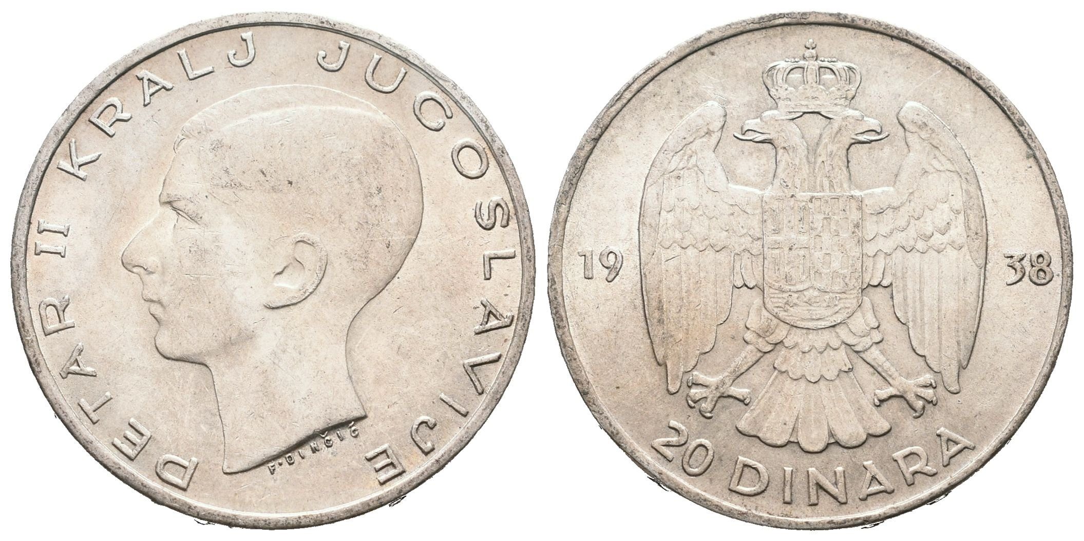 Jugoslávie, 20 Dinar 1938
