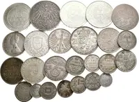 Soubor stříbrných mincí z celého světa z období 19. - 20. století, — 2