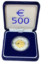 AV Medaile 1999 (V. Oppl) - Zavedení Euroměny, Karel Čapek. Au 0,986 (6,22 g), Ag 0,959 (6,04 g) — 2