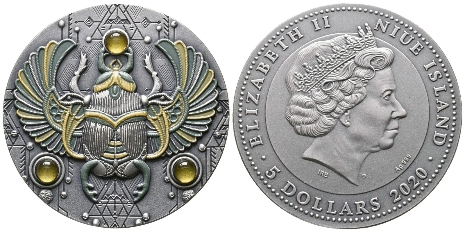 Niue, 5 Dollars 2020 - Skarabeus