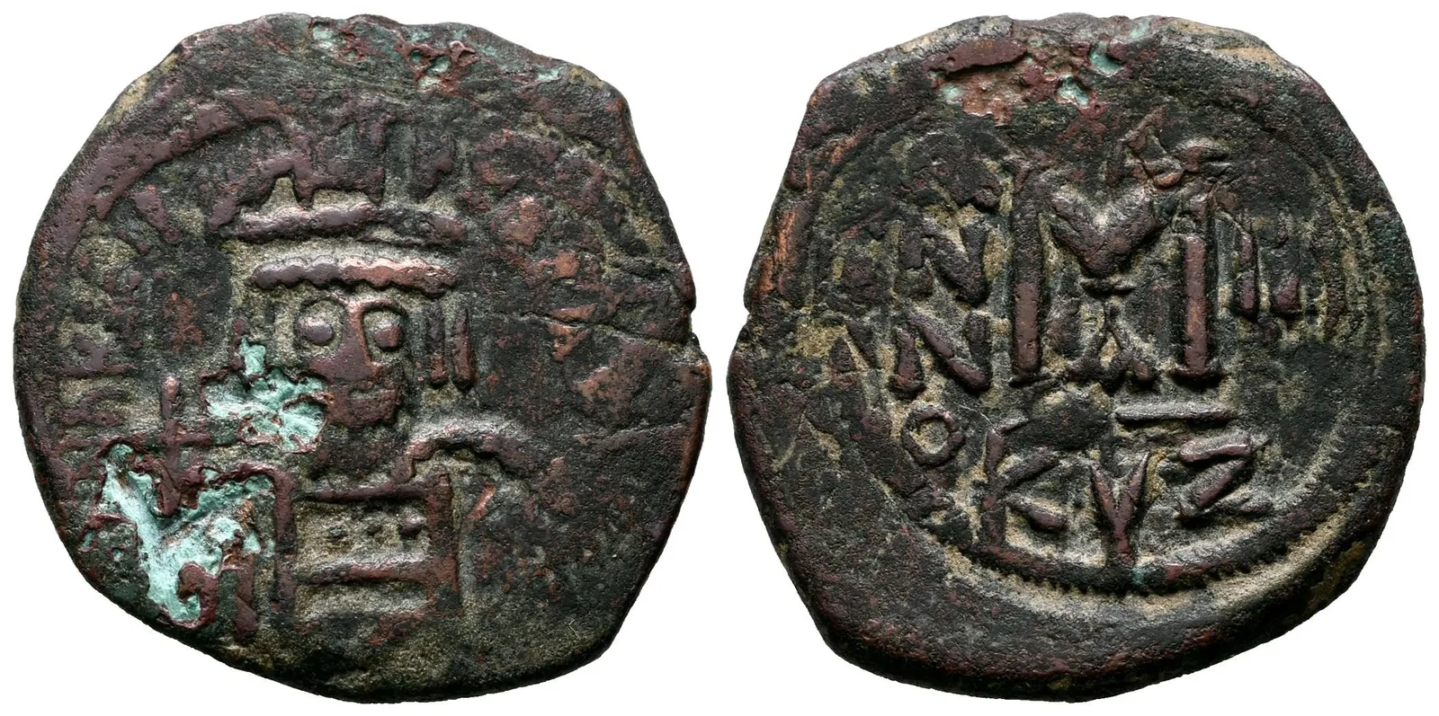 Heraclius, follis (40 nummi), Kyzikos, Sear 839
