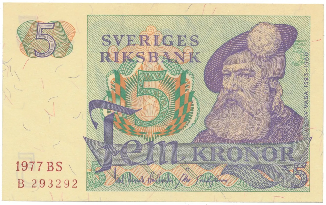 Švédsko, 5 Kronor 1977, P.51c