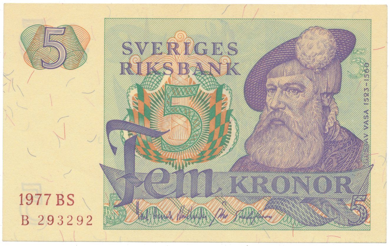 Švédsko, 5 Kronor 1977, P.51c