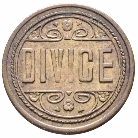 Divice (Louny) - Schwarzenberské panství - Známka. Ms 25,5 mm, patina