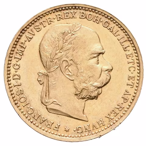 20 Koruna 1892, velmi pěkná zachovalost, lesk, rysky