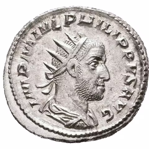 Antoninian, 246, Rv: P M TR P IIII COS II P P, stojící Felicitas zleva drží dlouhý caduceus