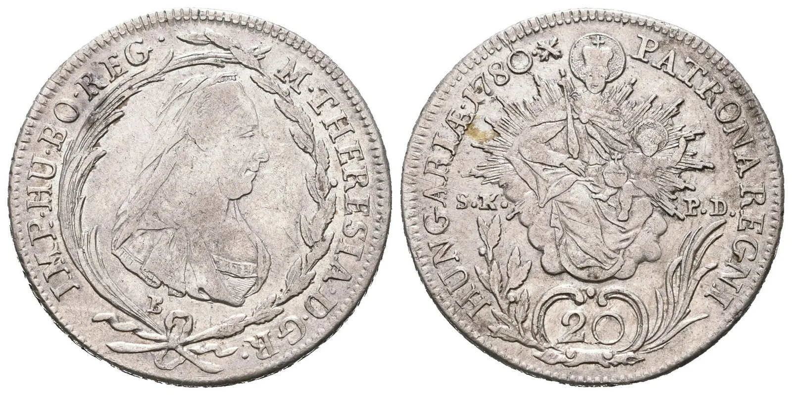 Marie Terezie, 20 Krejcar 1780 KB