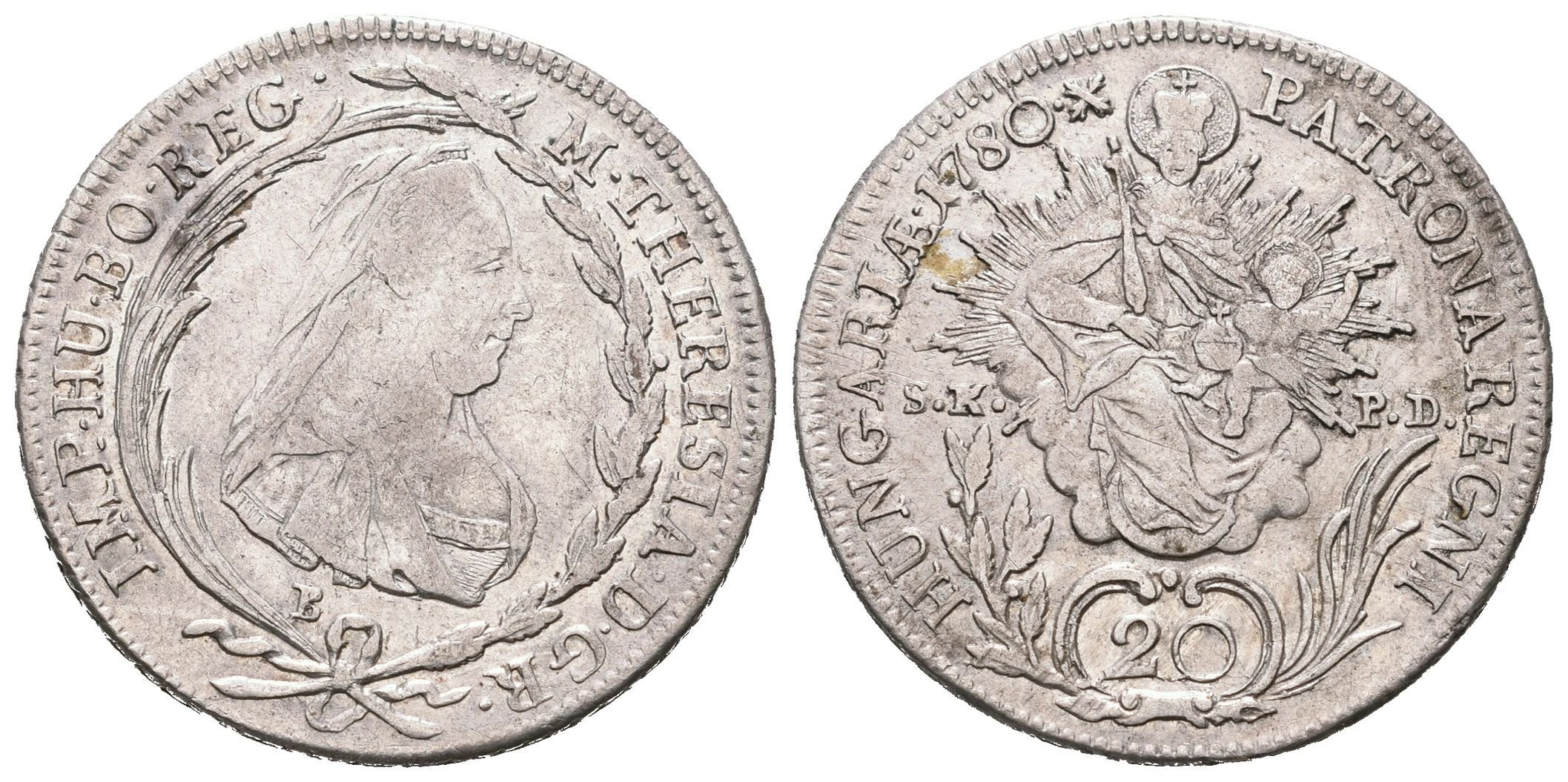 Marie Terezie, 20 Krejcar 1780 KB