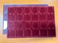 5x Plato potažené sametem s průhledným krytem, 5 kusů - fotografie 2