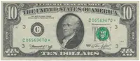 USA, 10 Dollars 1974, náhradní série *, Pick.457r