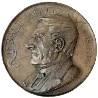 AE Plaketa 1895 - František Palacký. K národopisné výstavě Českoslovanské, odlišné provedení! — 1