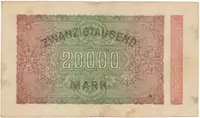 Německo, 20000 Mark 1923, Ro.84f - fotografie 2