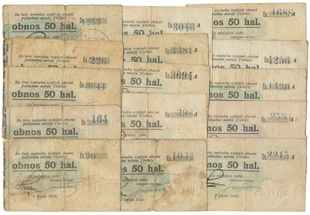 Nouzovky české od roku 1914 — 1
