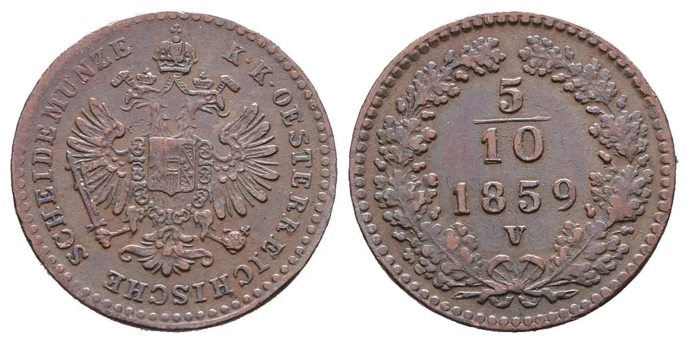 Rakouská a spolková měna, 1857 - 1892 — 1