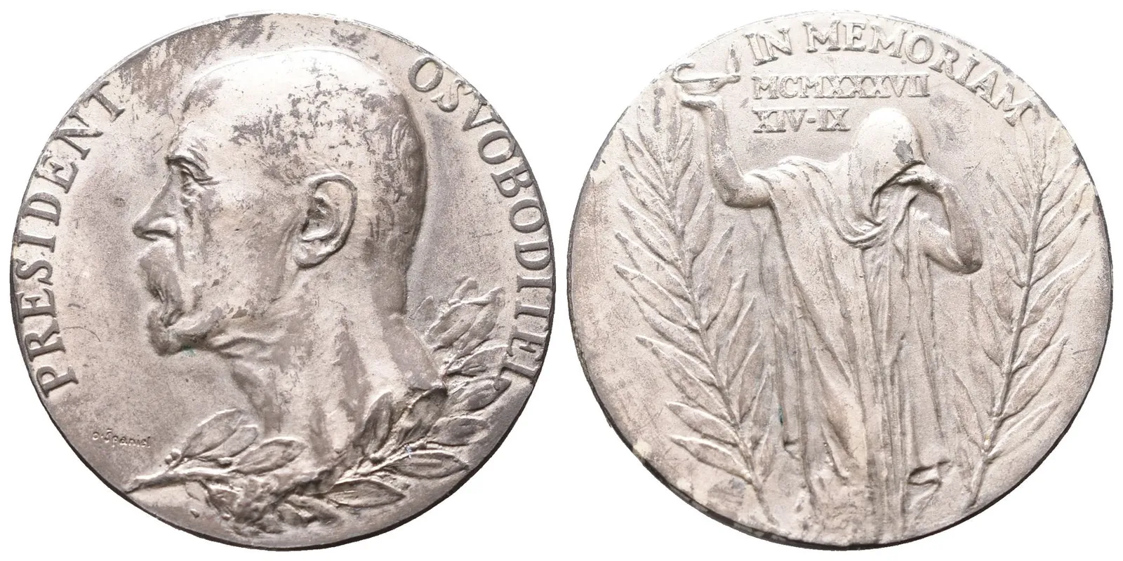 Španiel Otakar -  K úmrtí TGM, 30 mm