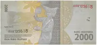 Indonésie, 2000 Rupiah 2016~2021, P.155 - fotografie 2