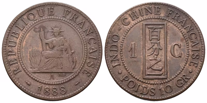 Francouzská Indočína, 1 Cent 1888 A