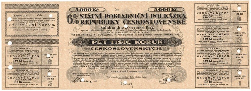 Státní pokladniční poukázky, 1919 - 1939 — 1