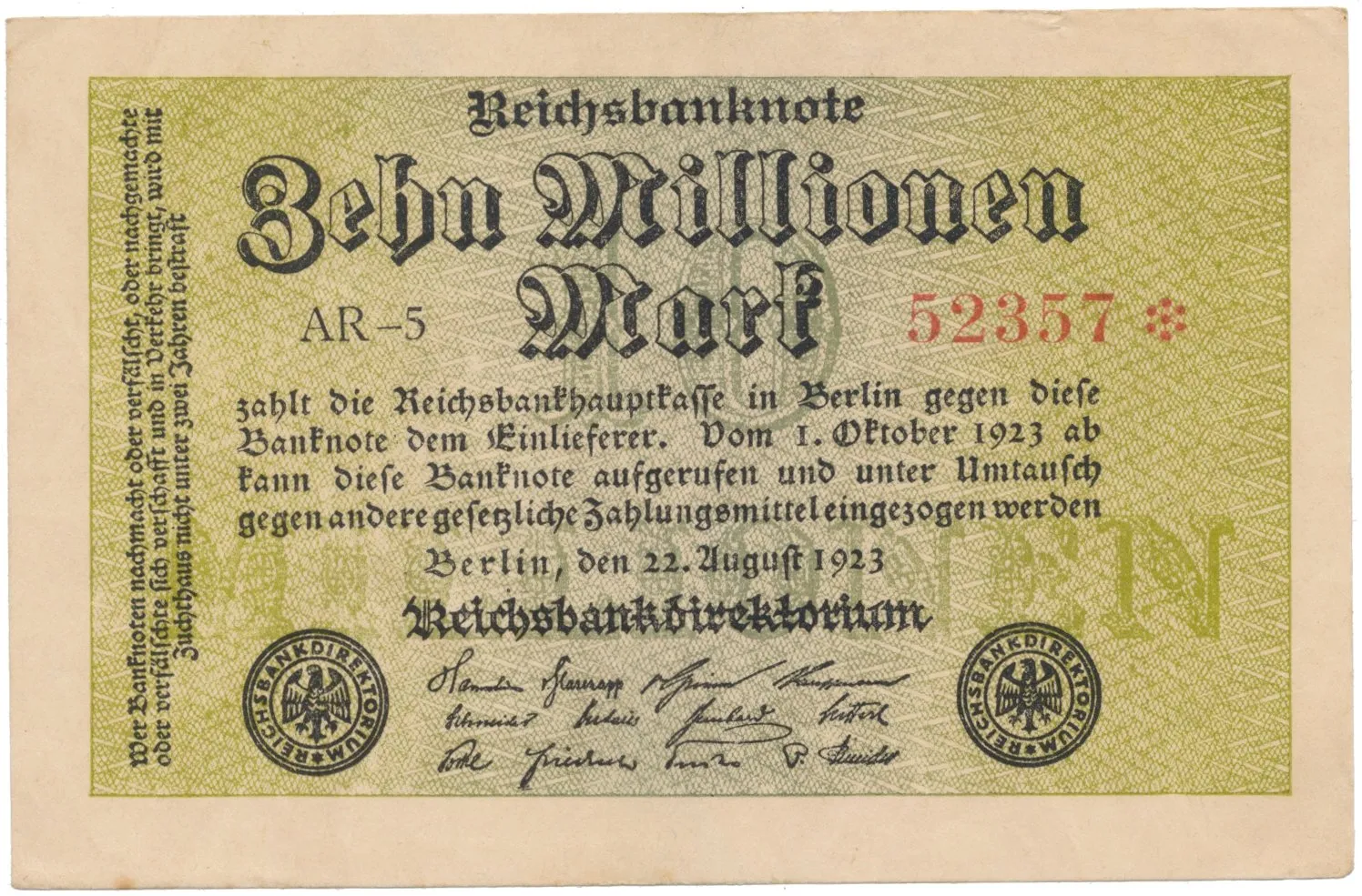 Německo, 10 Millionen Mark 1923, Ro.105b