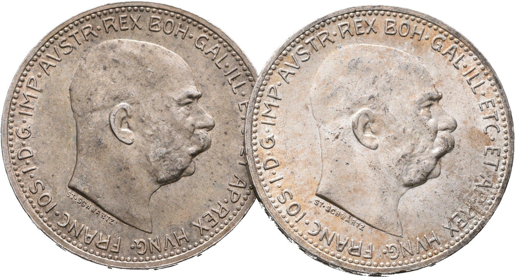 1 Koruna 1915, lot 2 ks