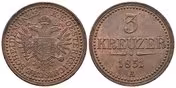 3 Krejcar 1851 A