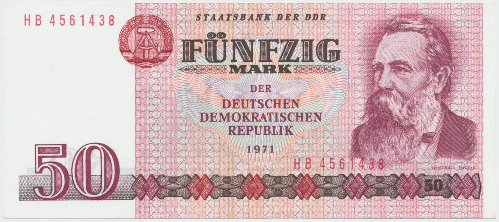 Německo - NDR, 50 DM 1971, II. vydání (1986), Ros.360c