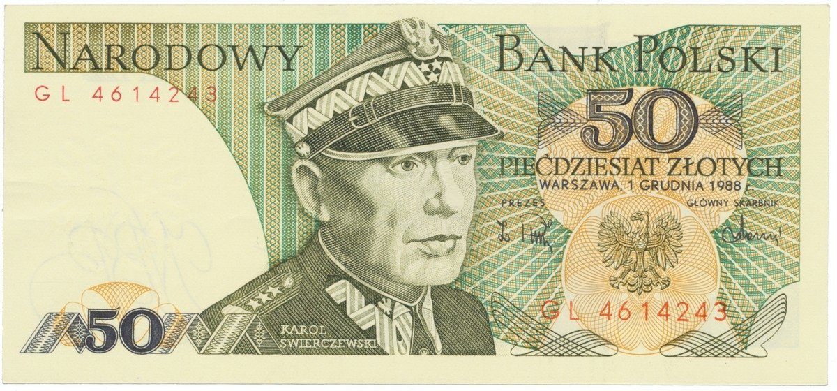 Polsko, 50 Zlotych 1986-1988, P.142c