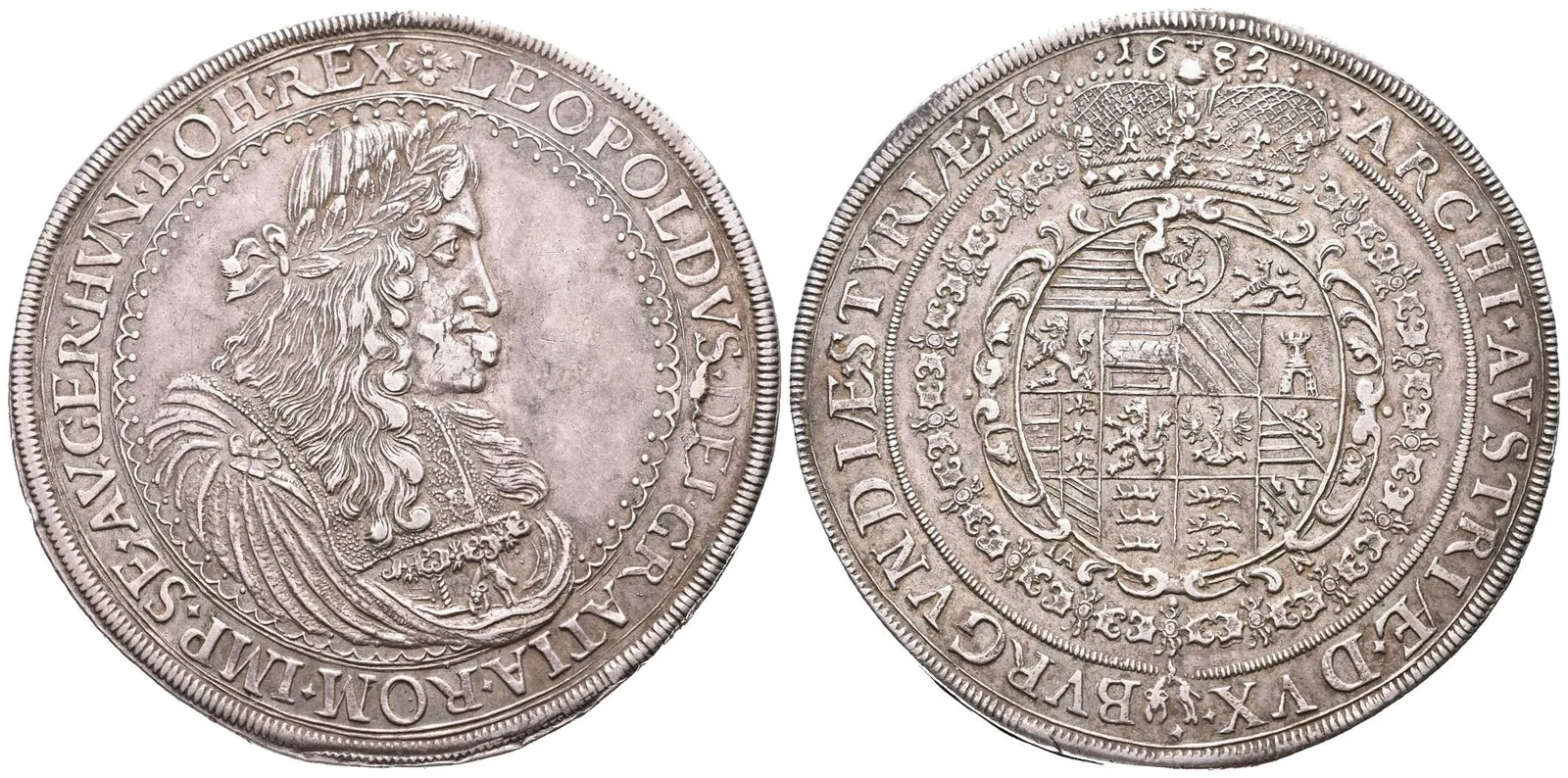 2 Tolar 1682 IAN, Graz-Nowak, Dav.A3232, KM.466 (57,05 g), — 1