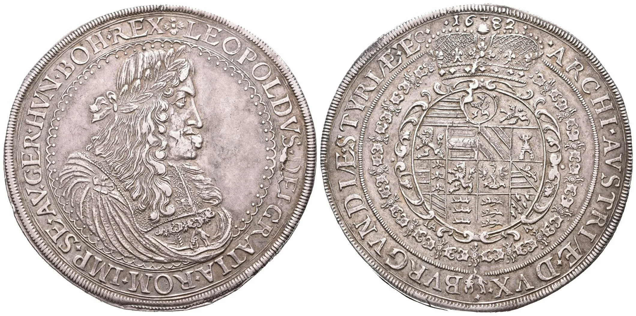 2 Tolar 1682 IAN, Graz-Nowak, Dav.A3232, KM.466 (57,05 g), — 1