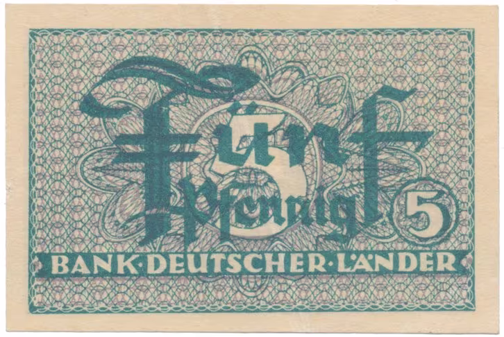 Německo - NSR, 5 Pfennig (1948), Ros.250a